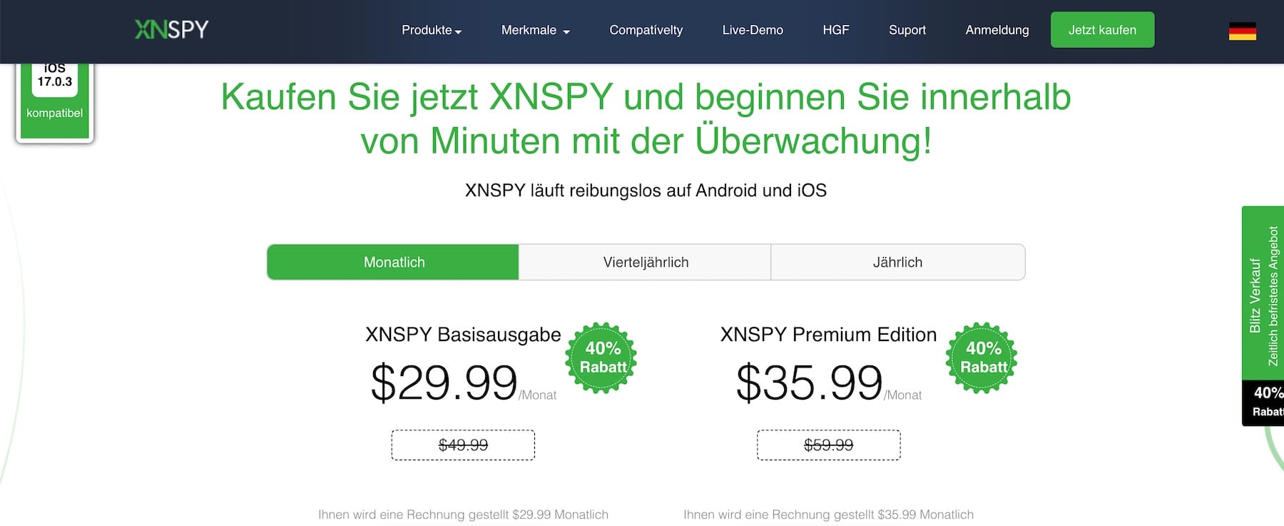 XNSPY Preise